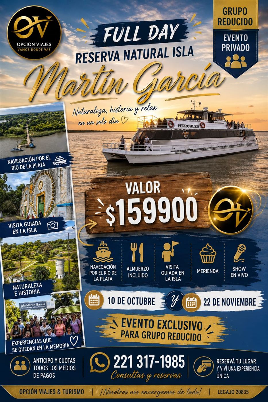 Promoción full day Reserva Natural Isla Martín García