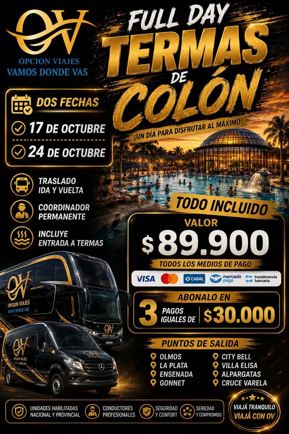 Promoción full day Termas de Colón