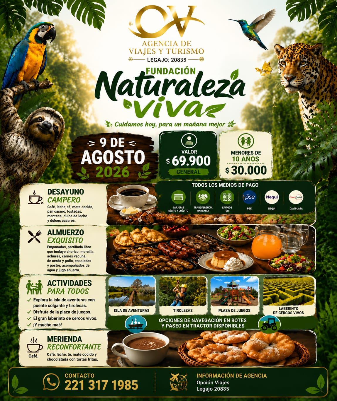 Promoción excursión Naturaleza Viva